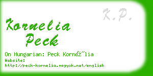 kornelia peck business card